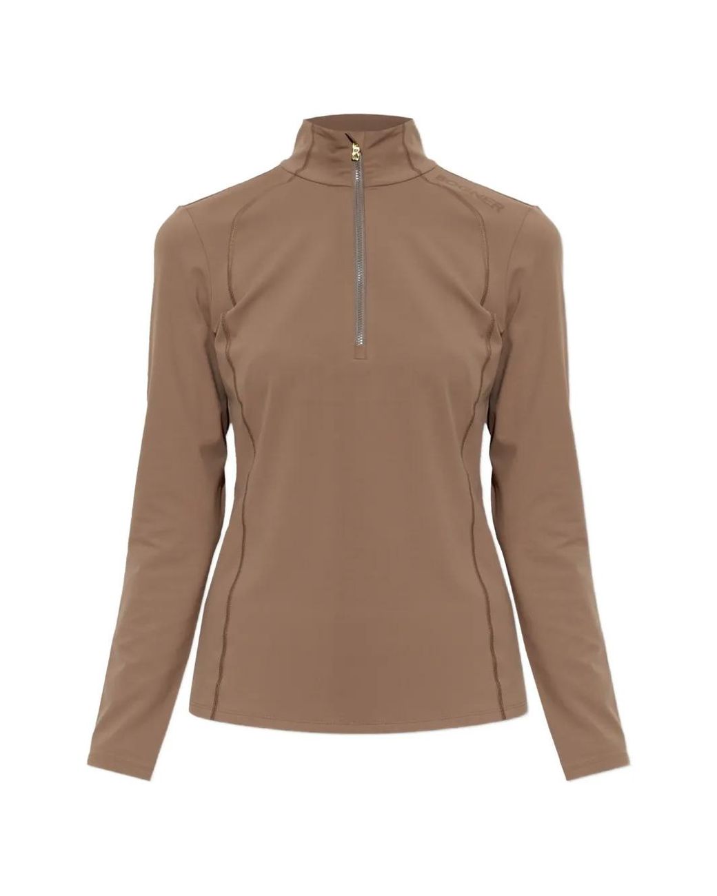 Bogner Brown Haut Medita À Col Roulé Et Manches Longues