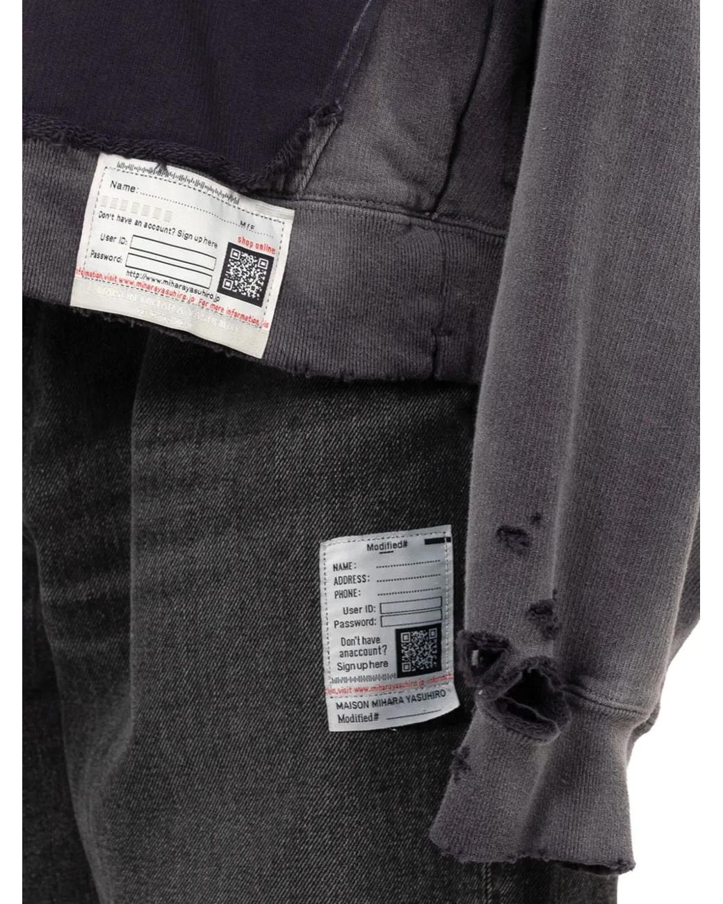 Maison Mihara Yasuhiro Gray Sweaters for men