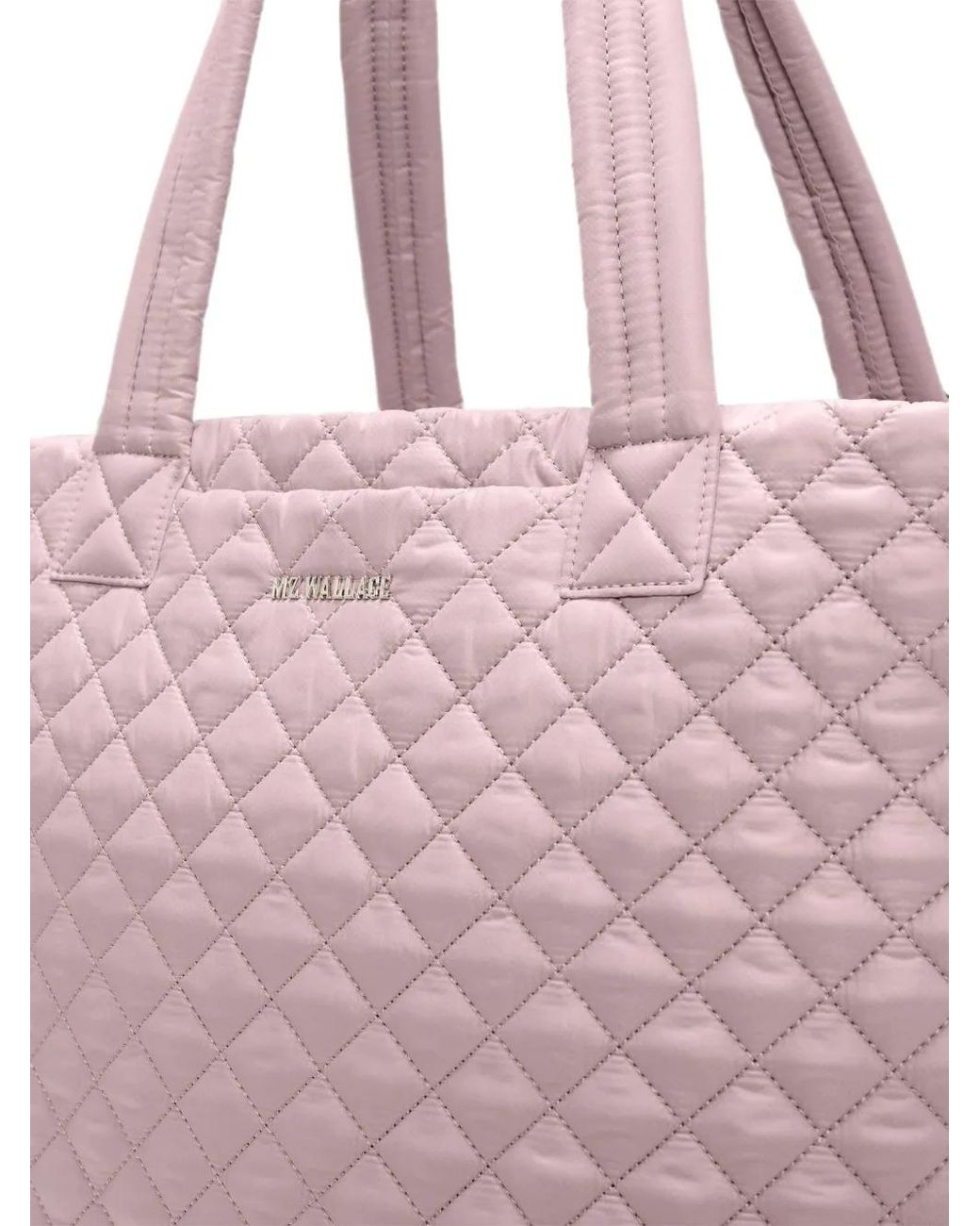MZ Wallace Pink Large Metro Deluxe Quilted Tote Bag