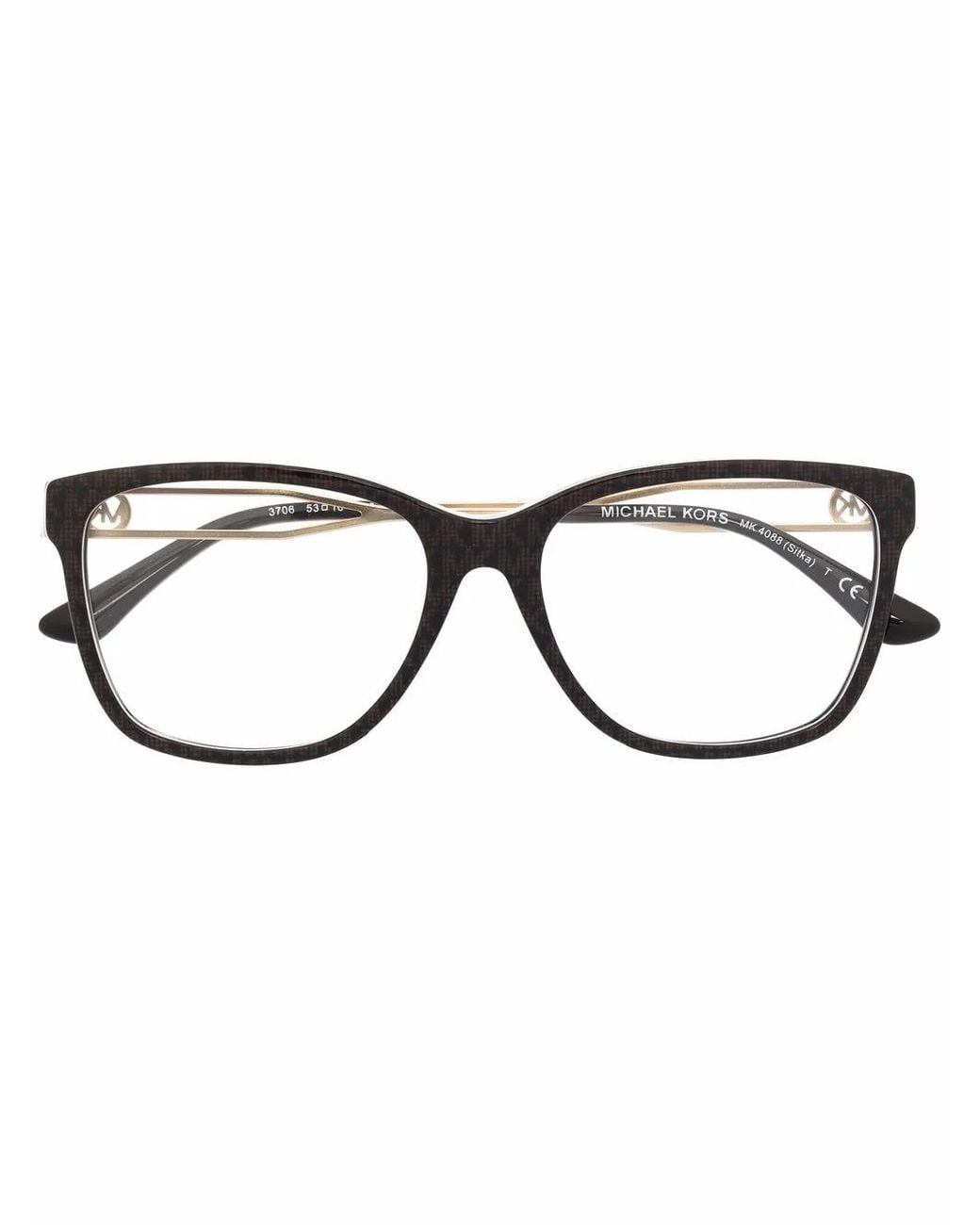 Michael Kors Brown Brille Mit Eckigem Gestell
