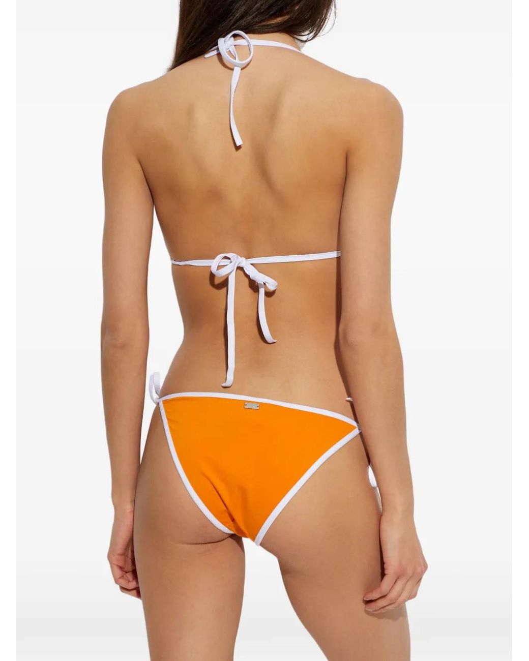 MM6 by Maison Margiela Orange Contrast-Trim Bikini