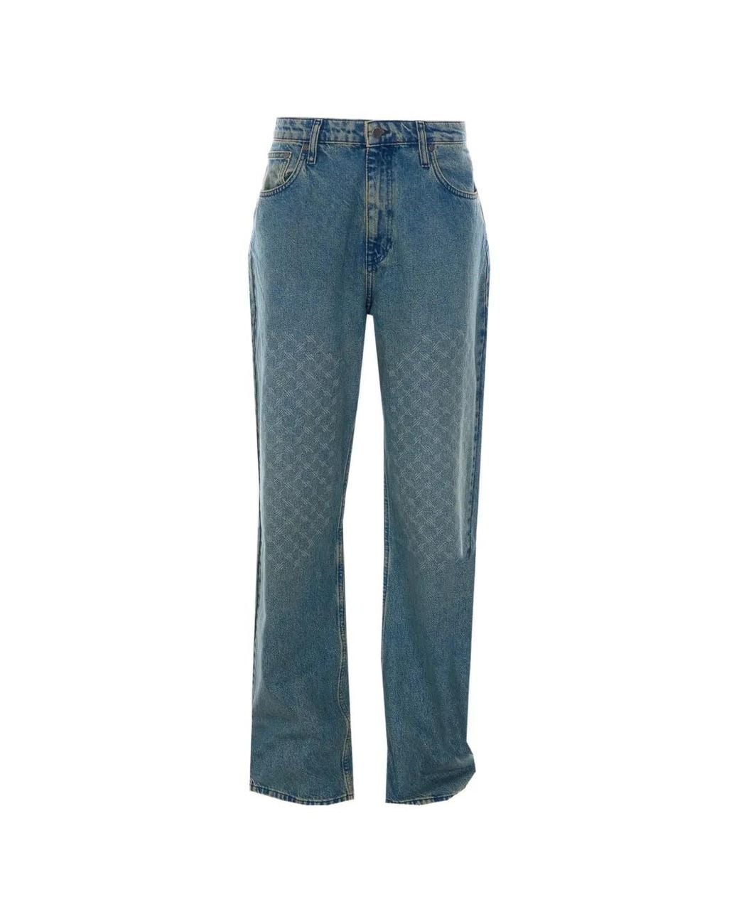 Daily Paper Blue Amba Monogram-Pattern Jeans for men