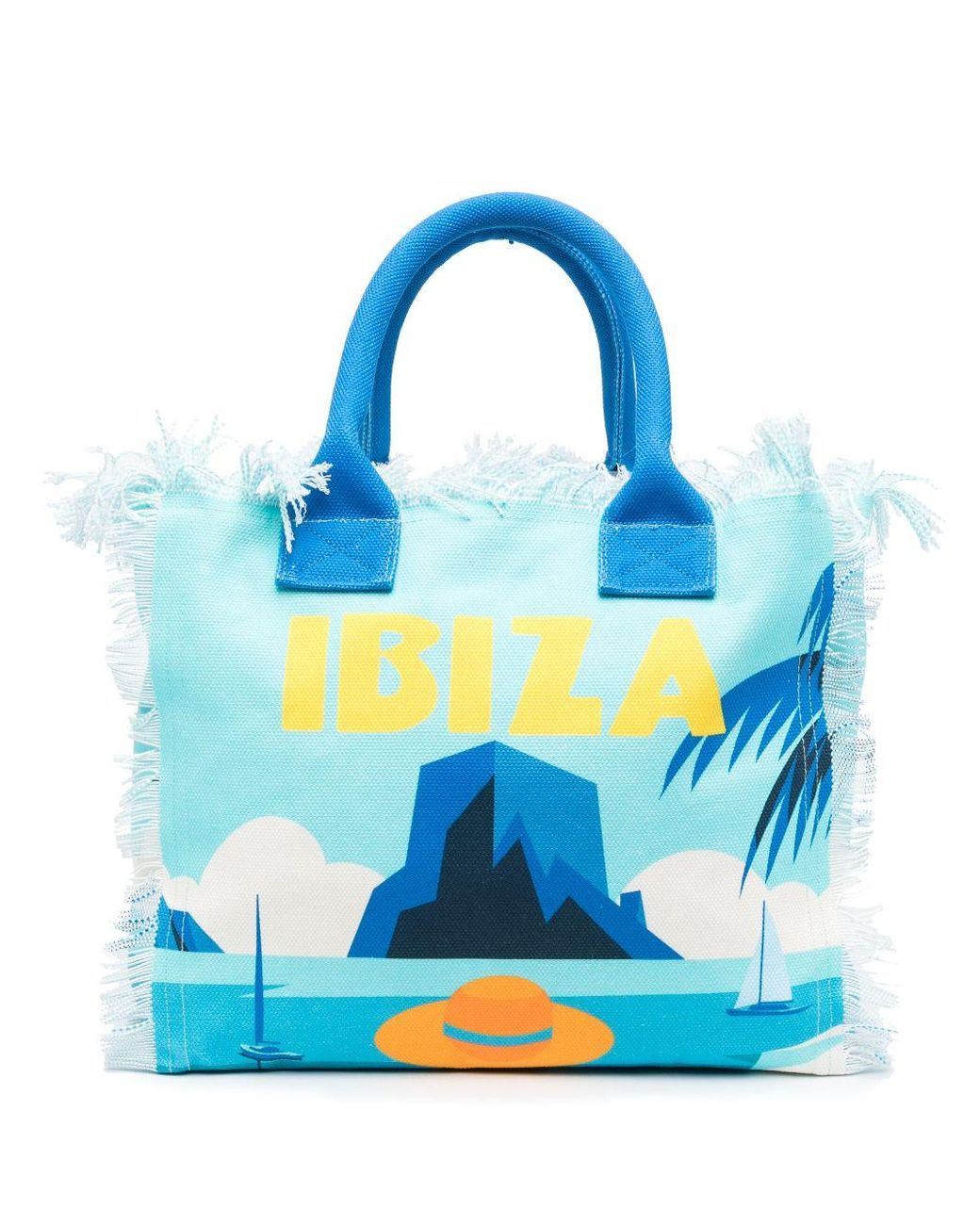 Mc2 Saint Barth Vanity Ibiza-print Beach Bag in Blue | Lyst