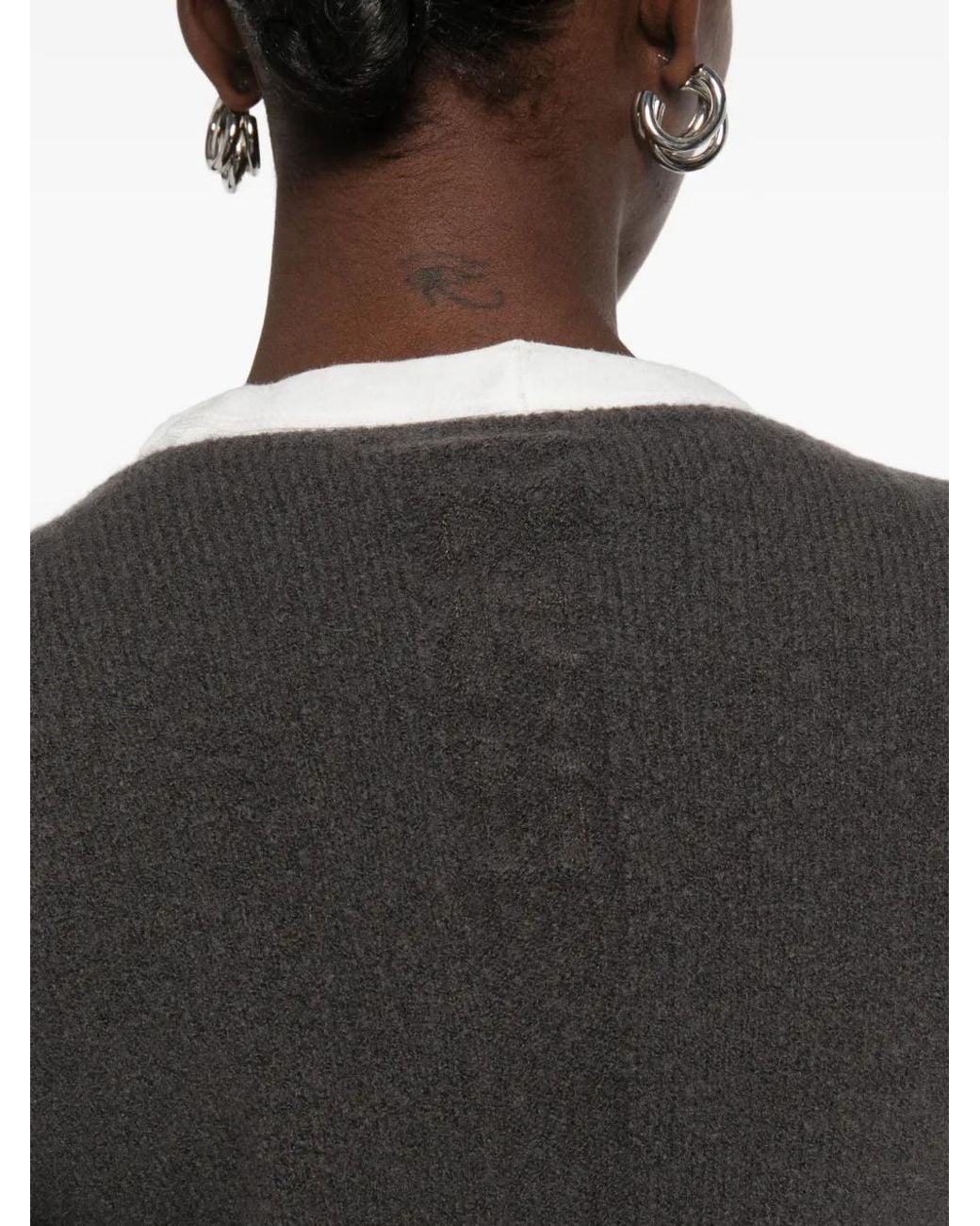 Rick Owens Black Fine-Knit Sweater