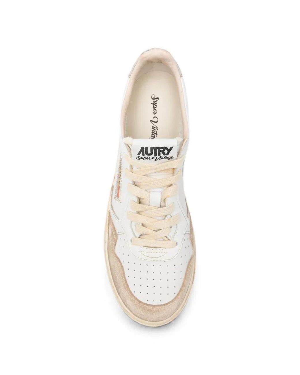 Autry White Sup Vint Low Leat/Suede for men