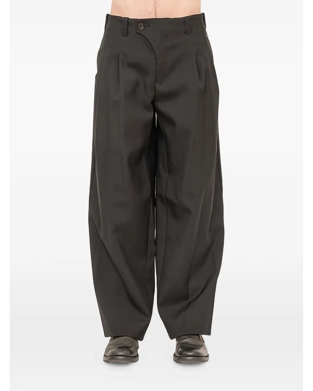 DEVOA Plissierte Hose in Black für Herren