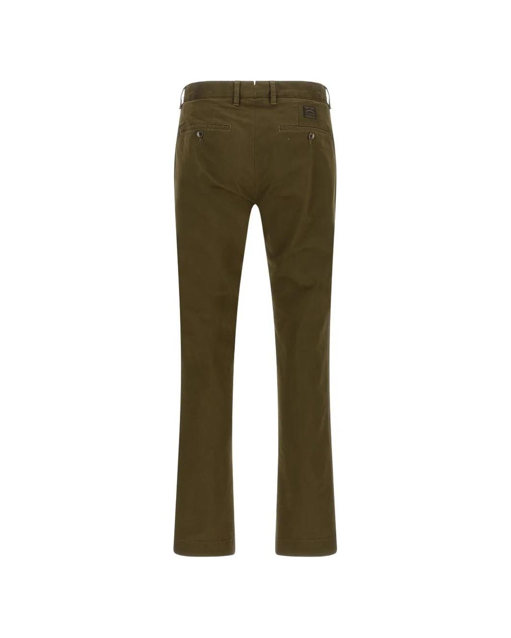 Incotex Green Straight-Leg Logo-Patch Trousers for men