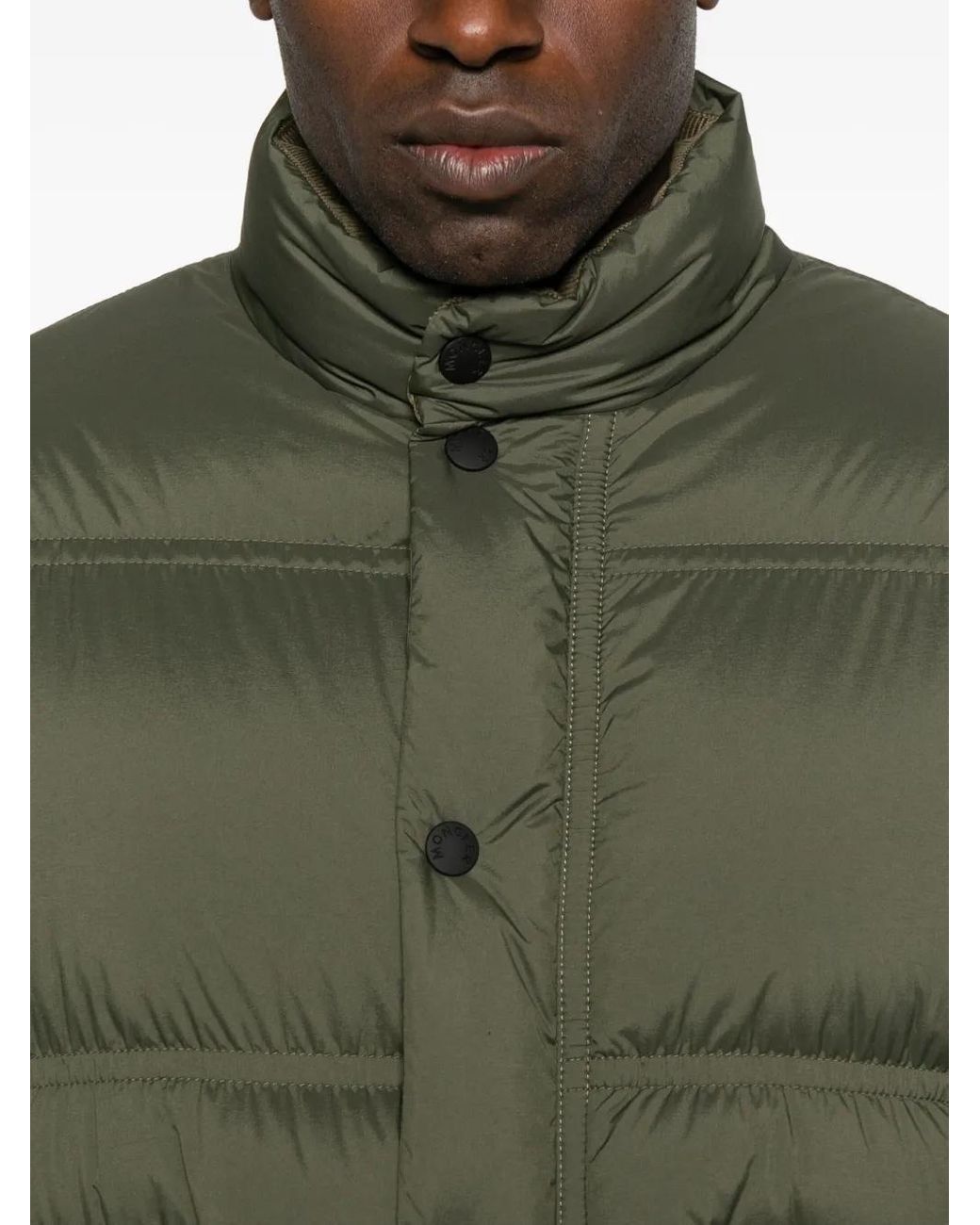 Moncler Green Quilted Panelled Jacket for men