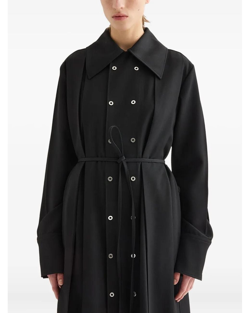 Jil Sander Black Double-Breasted Coat