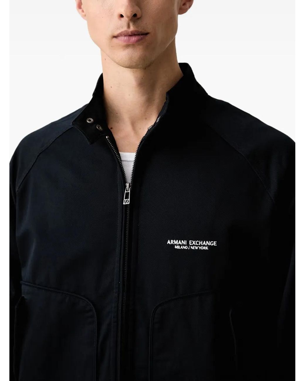 ARMANI EXCHANGE Black Doudoune À Col Montant for men