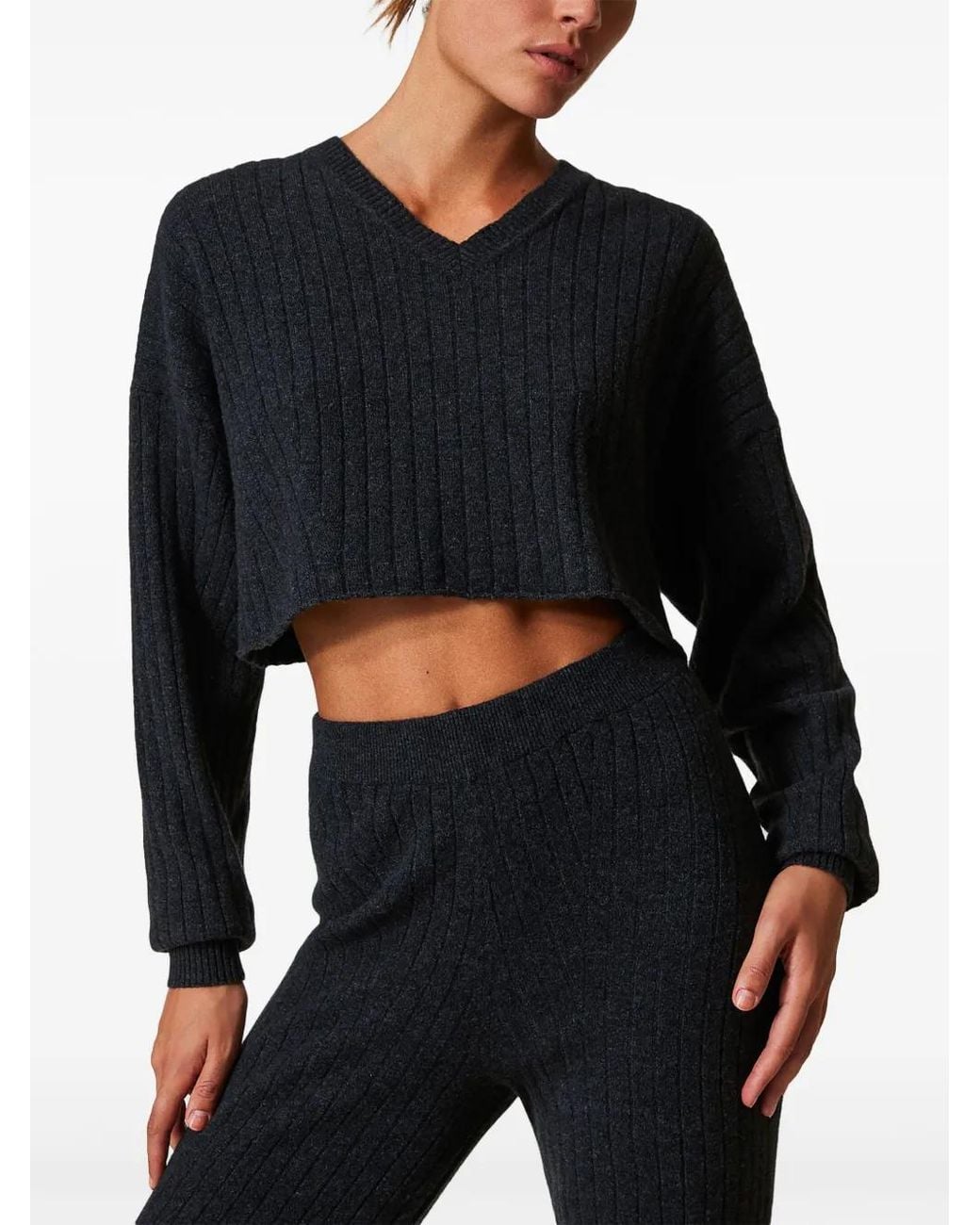 Twinset Black Cropped Sweater