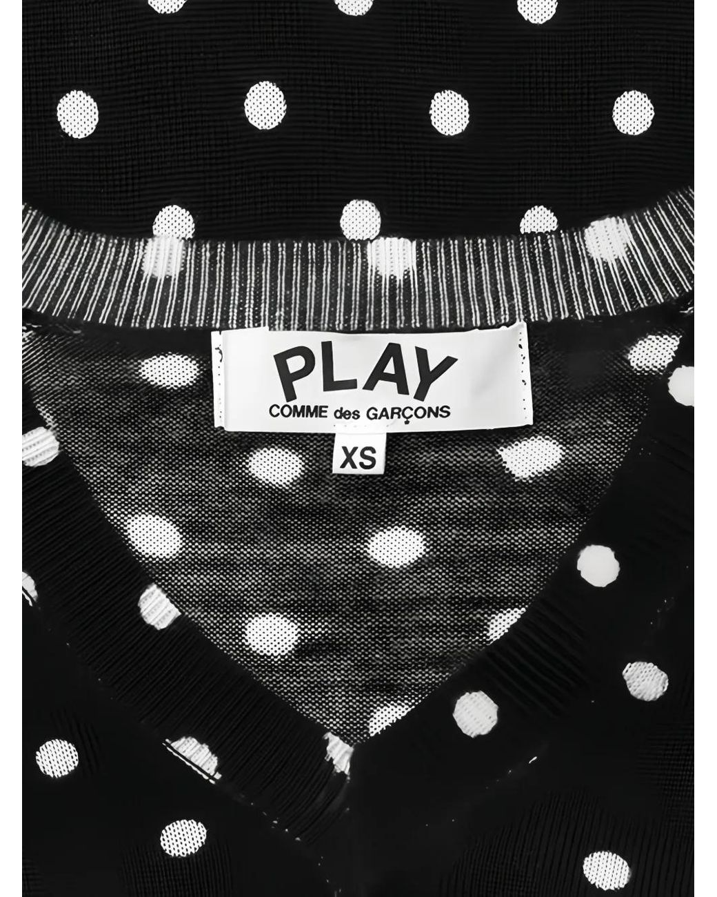 COMME DES GARÇONS PLAY Black Polka-Dot Knitted Sweater