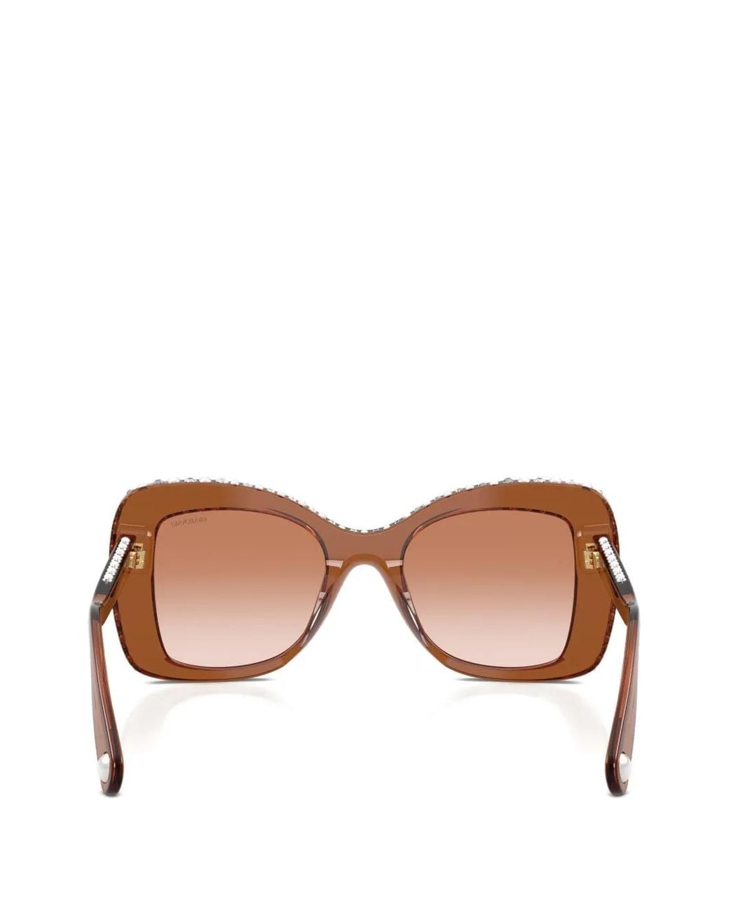 Swarovski Pink Crystal-Embellished Square-Frame Sunglasses
