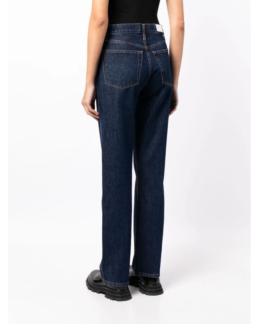 Re/done Blue High-Rise Loose Jeans