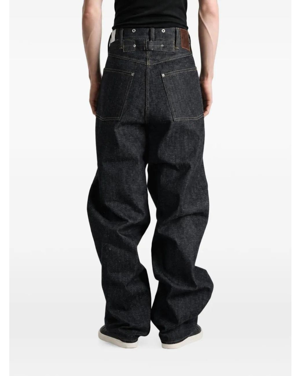 TAIGA TAKAHASHI Blue Cinch-Strap Straight-Leg Jeans for men