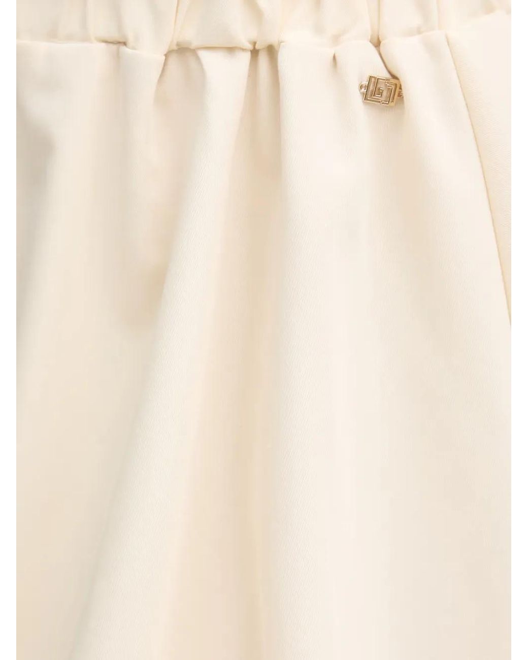 GAUDI Natural Bubble-Hem Elasticated-Waist Mini Skirt