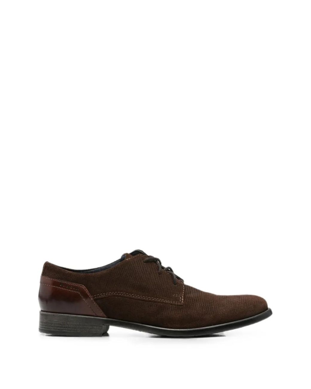 Bugatti Brown Perforated Panelled Derby Shoes for men