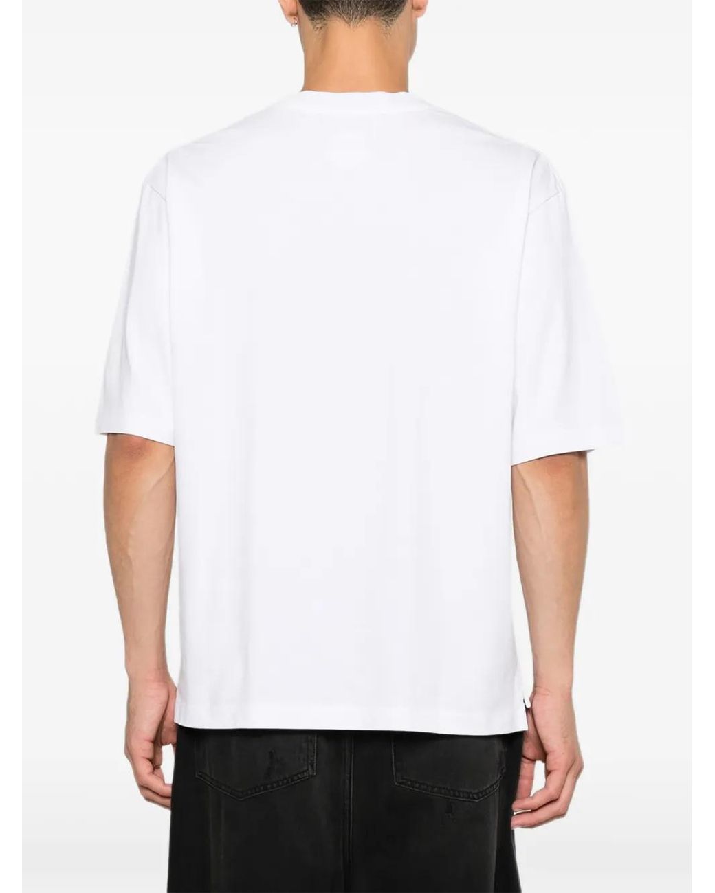 DSquared² White Logo-Print Pocket T-Shirt for men