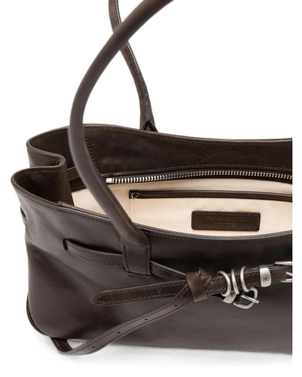 MARGE SHERWOOD Black Grandma Used Leather Shoulder Bag