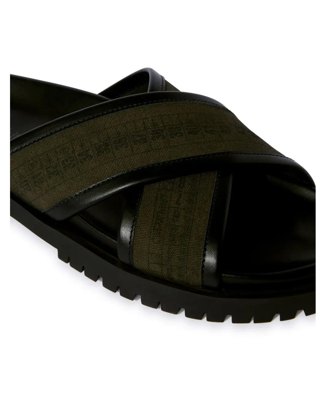 Off-White c/o Virgil Abloh Black Cross-Strap Sandals for men