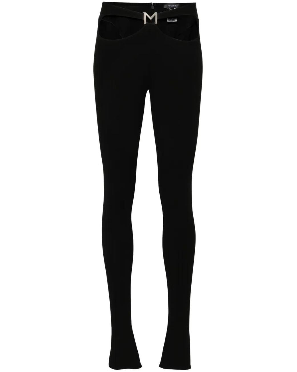 Mugler Black Cutout Leggings