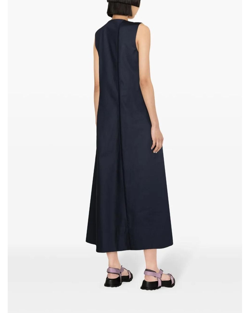 Co. Blue Tie-Fastening Maxi Dress