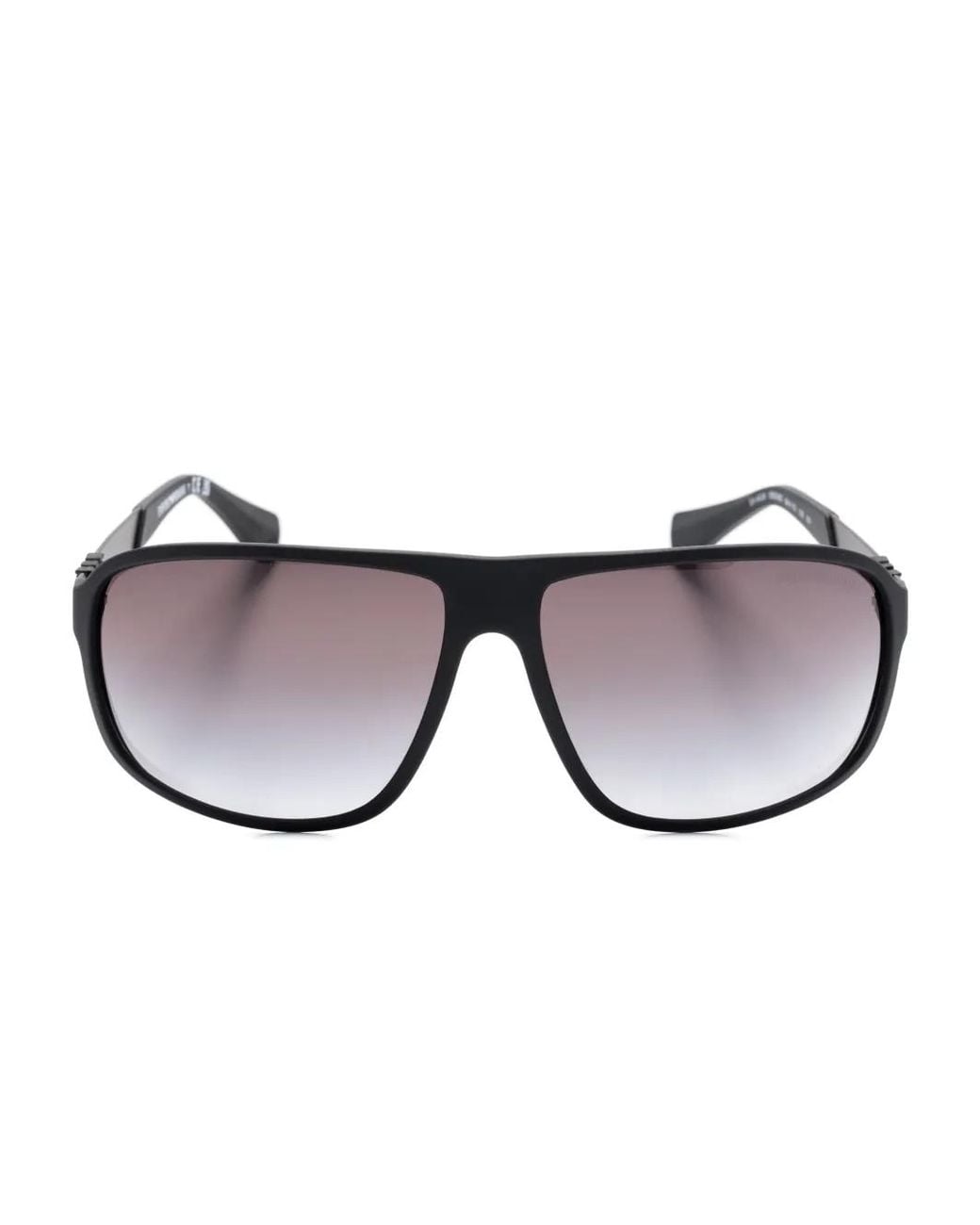 Emporio Armani Black Pilot-Frame Sunglasses for men