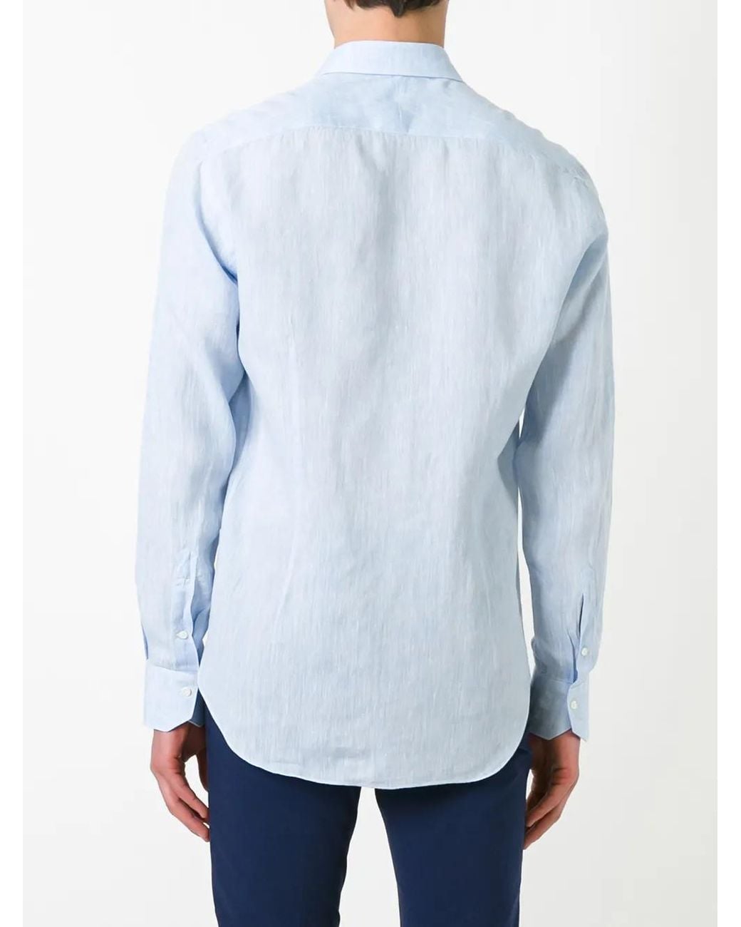 Alessandro Gherardi Blue Spread Collar Shirt for men