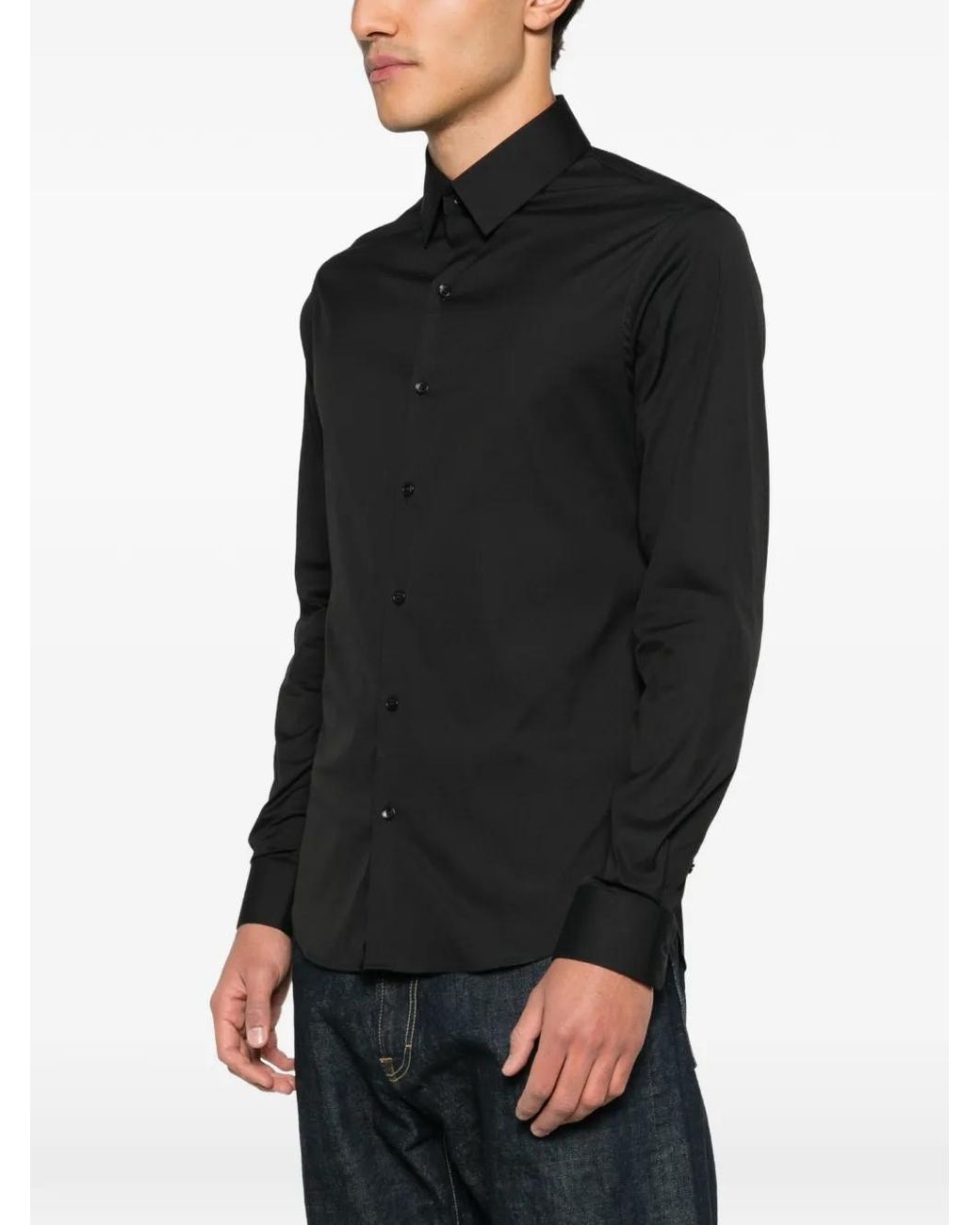 Sandro Black Plain Shirt for men