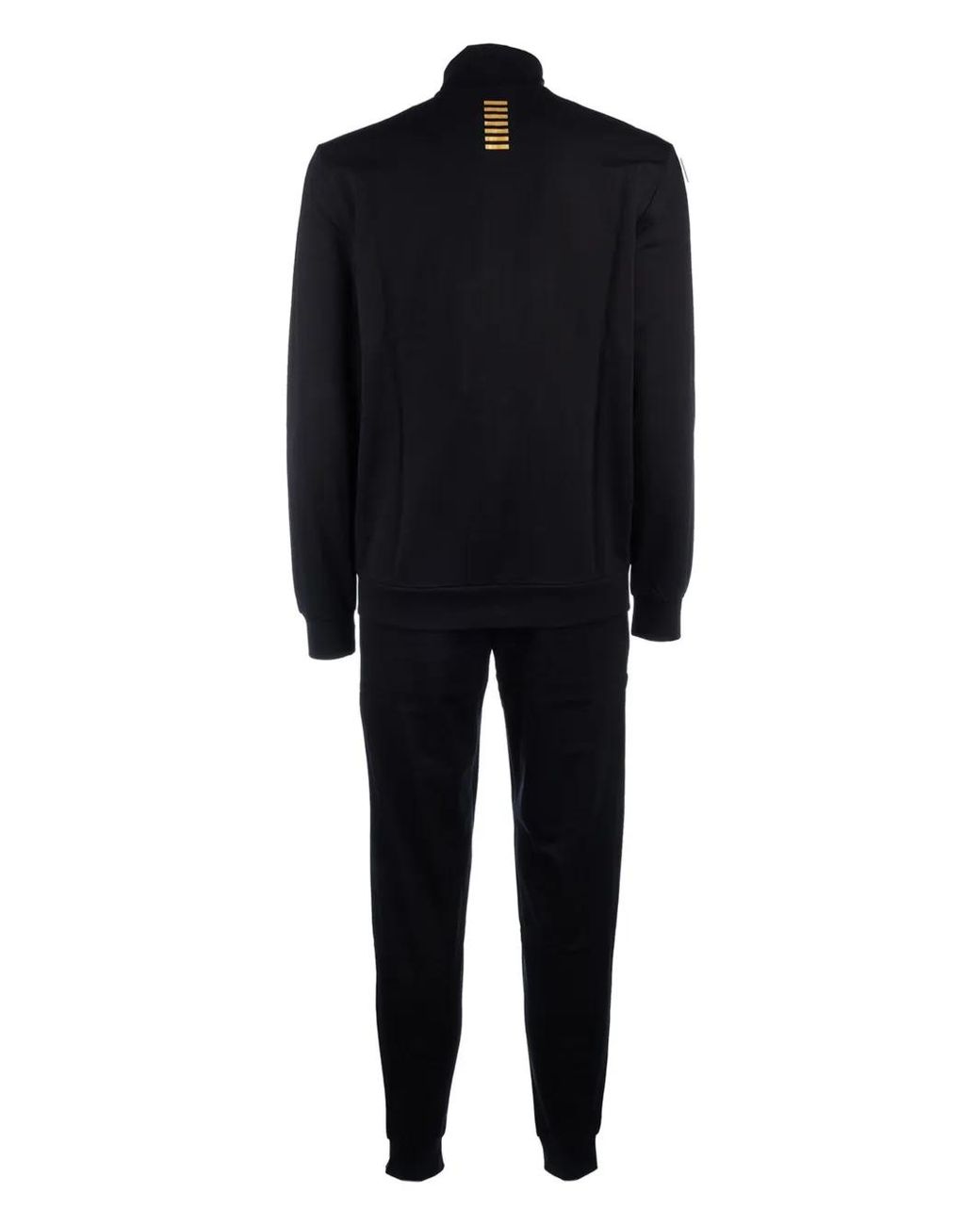 EA7 Black Logo-Print Tracksuit for men