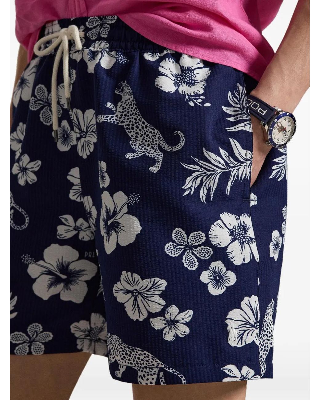 Polo Ralph Lauren Blue Floral Swim Shorts for men