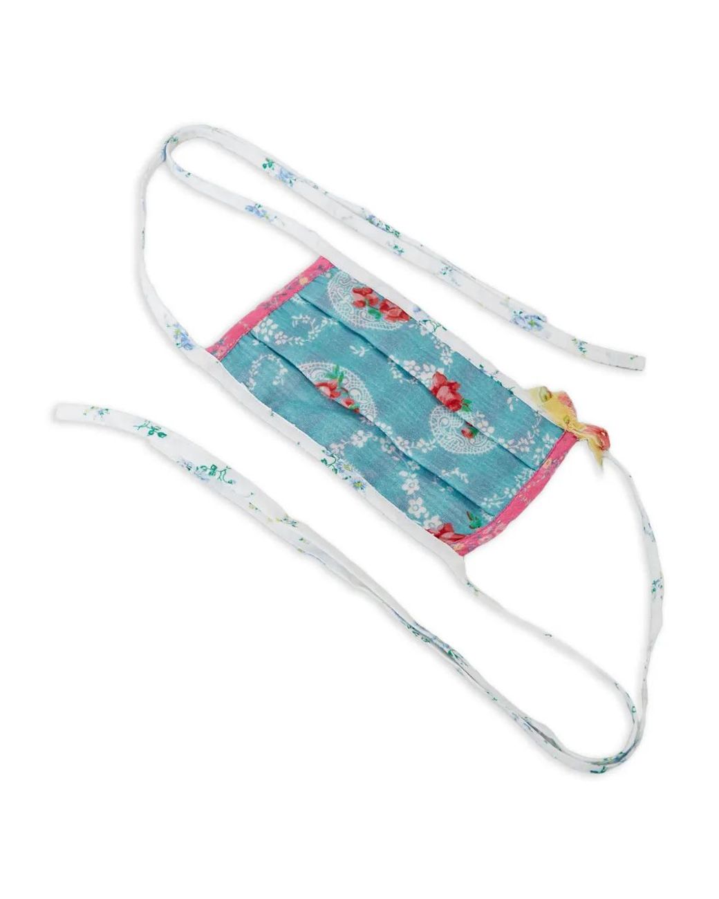LoveShackFancy Blue Floral-Print Face Mask
