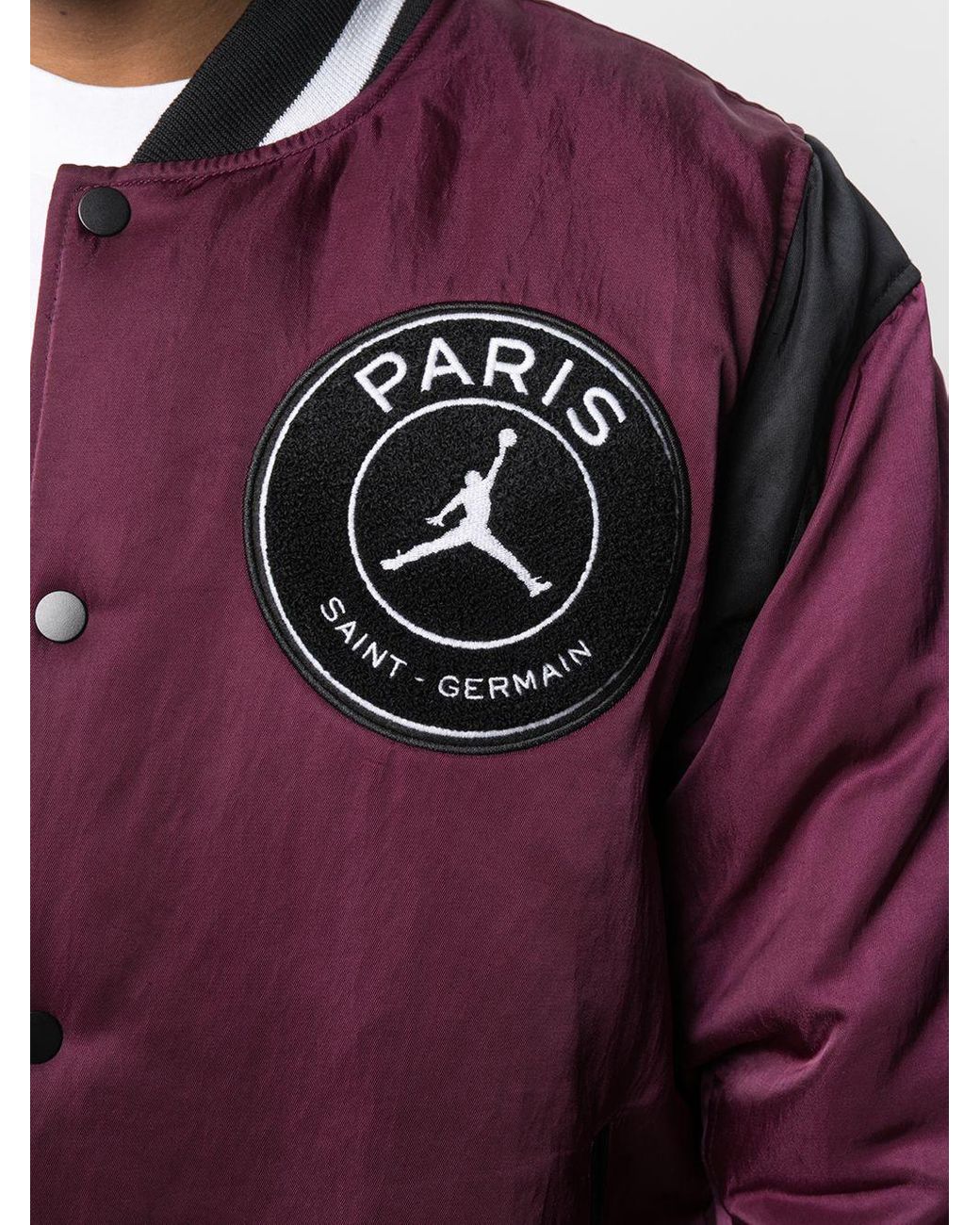 Chaqueta varsity Paris Saint-Germain Jordan Nike de hombre de color Morado  | Lyst