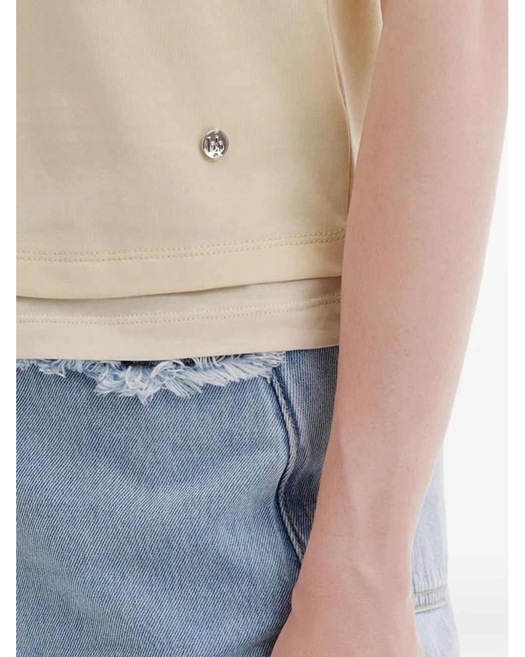 B+ AB Natural Short-Sleeve Layered T-Shirt