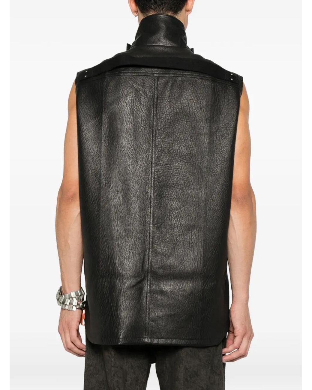 Rick Owens Black High-Neck Jacket for men
