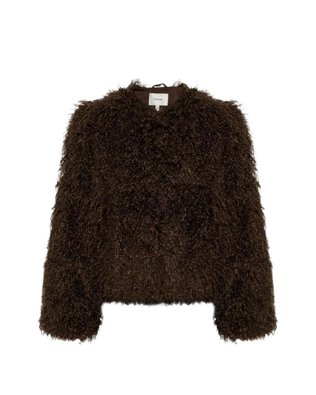 Gestuz Black Gzchoa Faux-Fur Coat