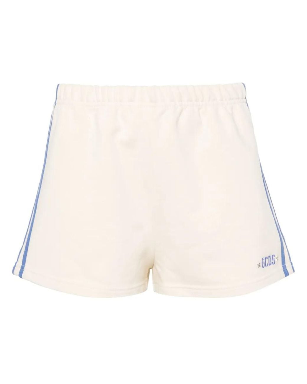 Gcds Natural Logo-Embroidered Jersey Shorts