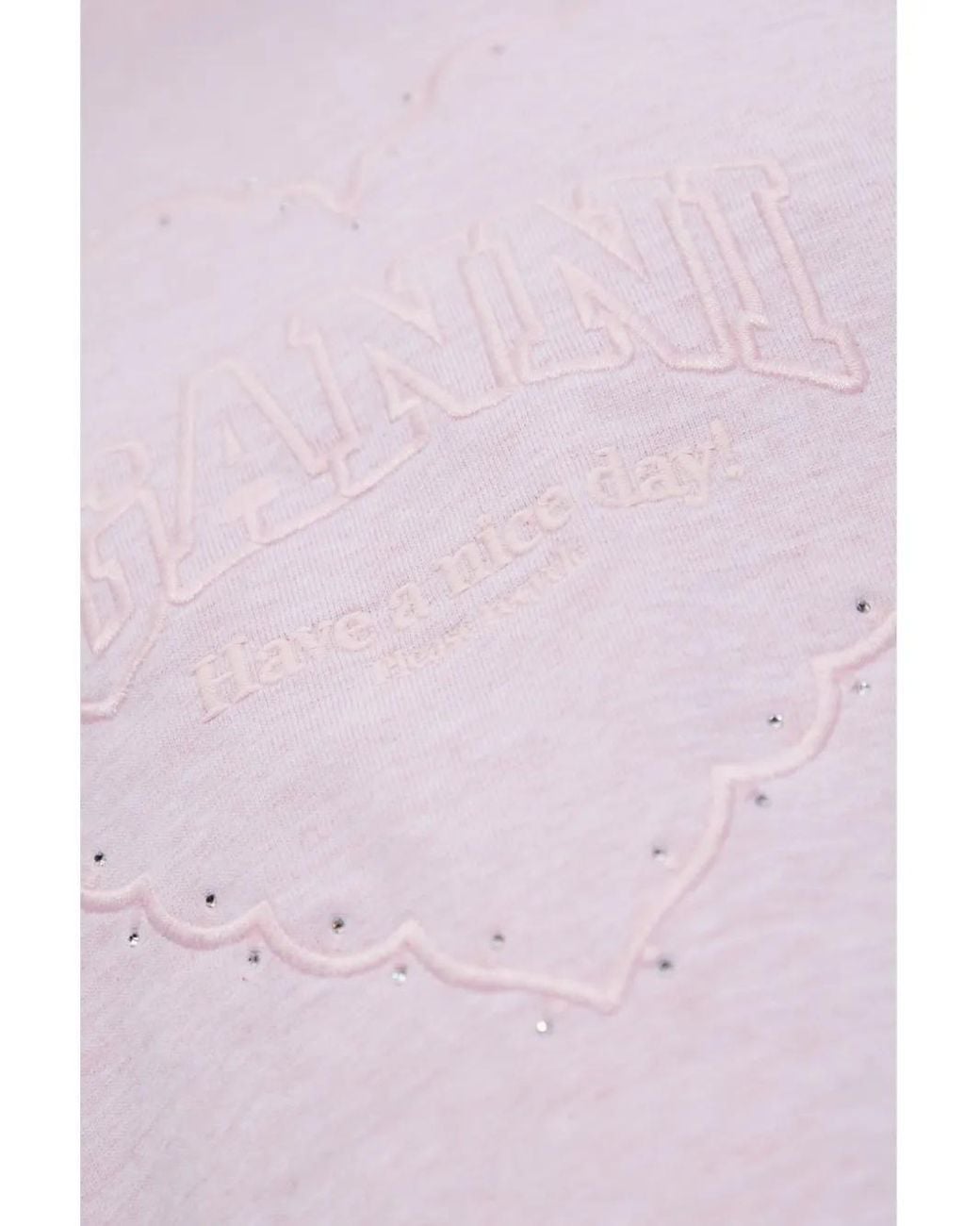 Ganni Pink Shoulder Heart T-Shirt