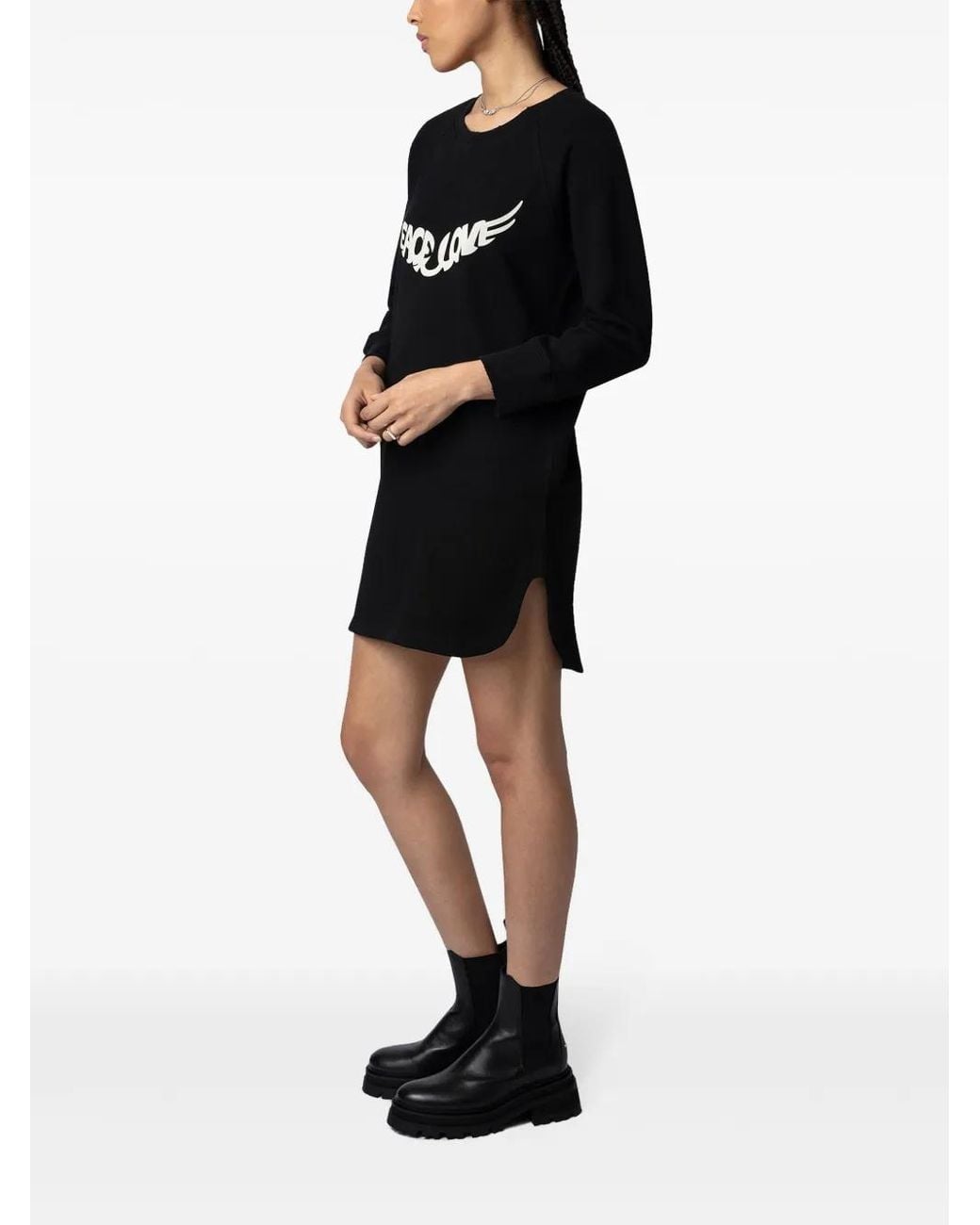 Zadig & Voltaire Black Ride Logo-Plaque Leather Chelsea Boots