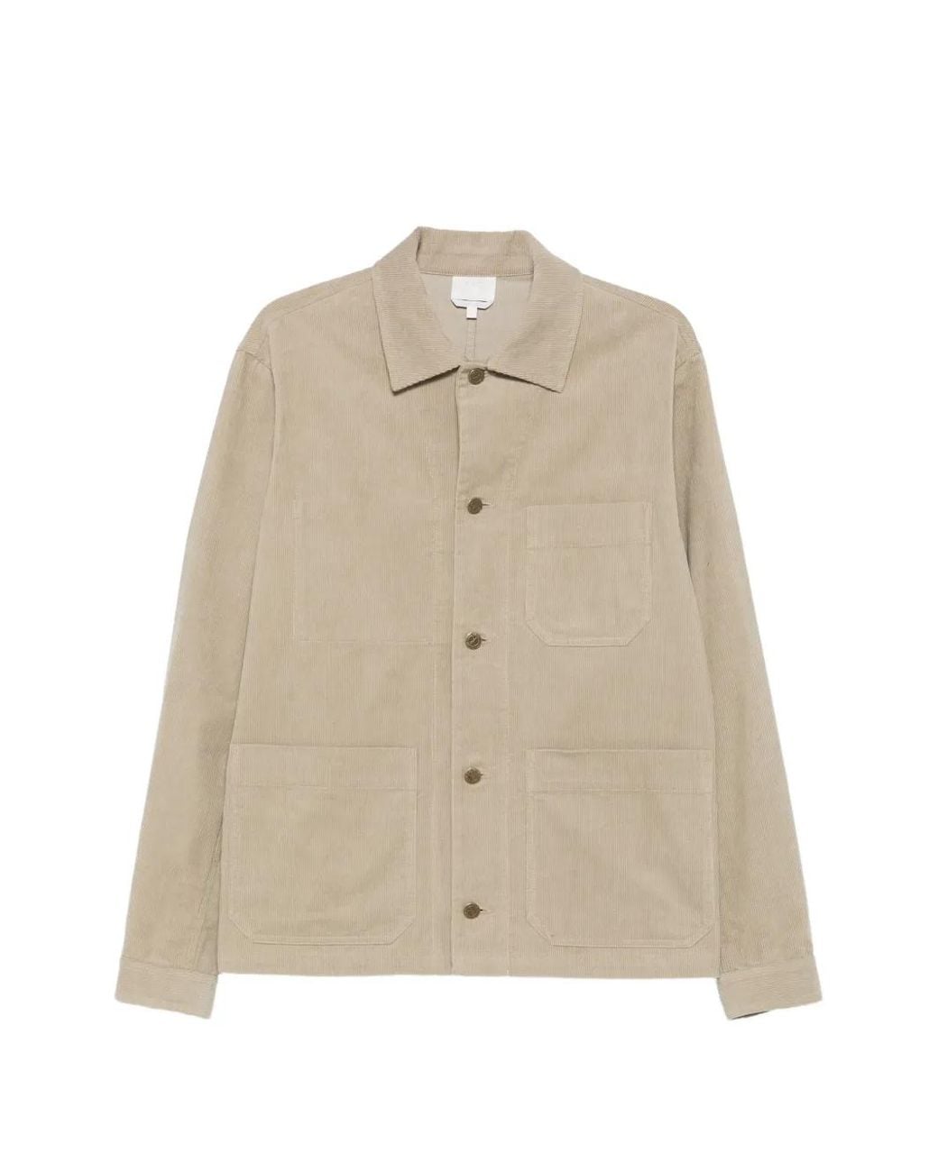 A.P.C. Natural Veste-Chemise En Velours Côtelé À Poches Plaquées Rodney for men