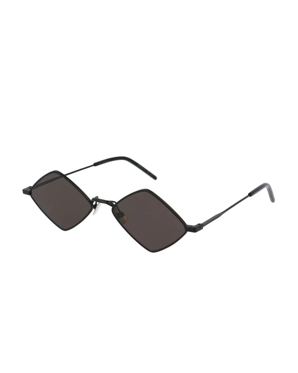 Saint Laurent Black Geometric-Frame Sunglasses