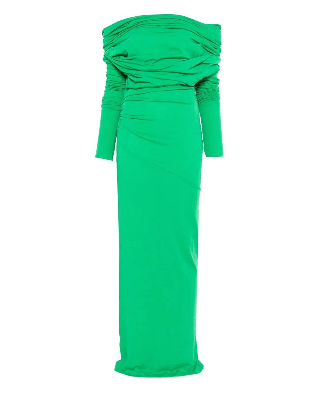 Entire studios Green Bound Off-Shoulder Maxi Dress