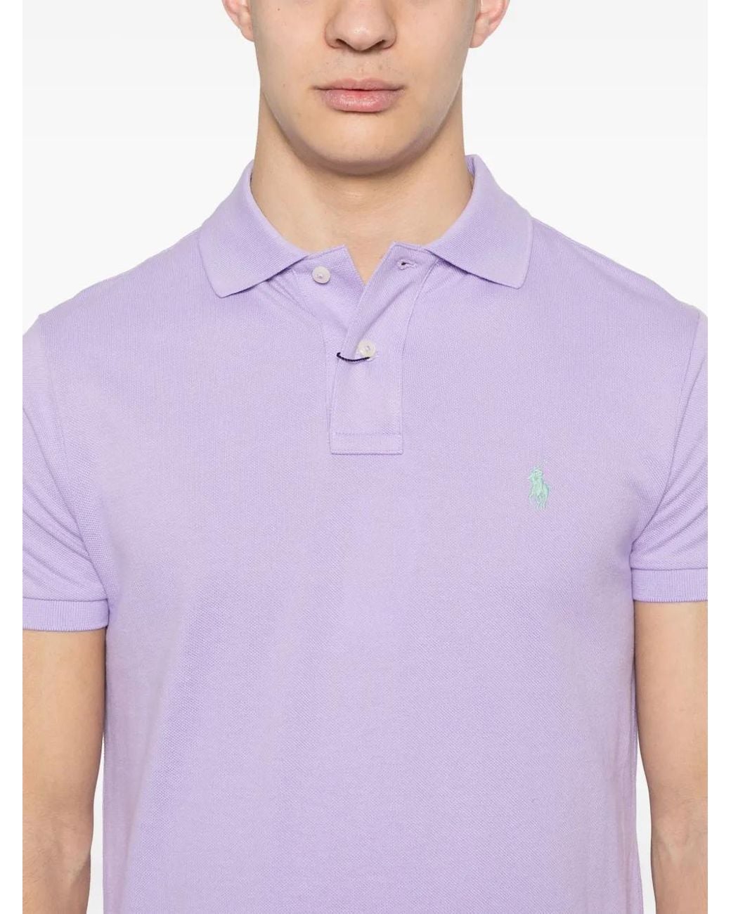Polo Ralph Lauren Purple Polo Pony-Embroidered Polo Shirt for men