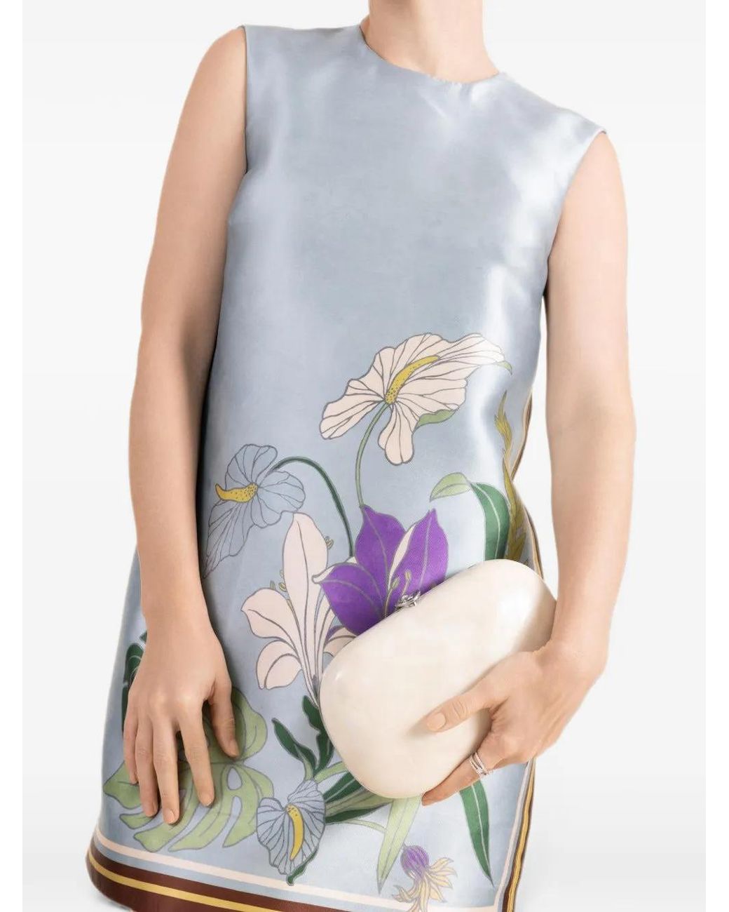 Jeffrey Levinson White Elina Plus Monet Clutch Bag