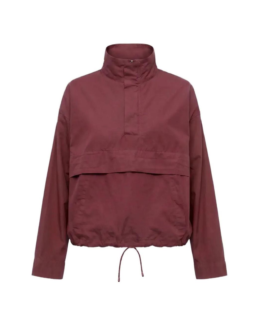 Leset Red Kyoto High-Neck Drawstring Jacket