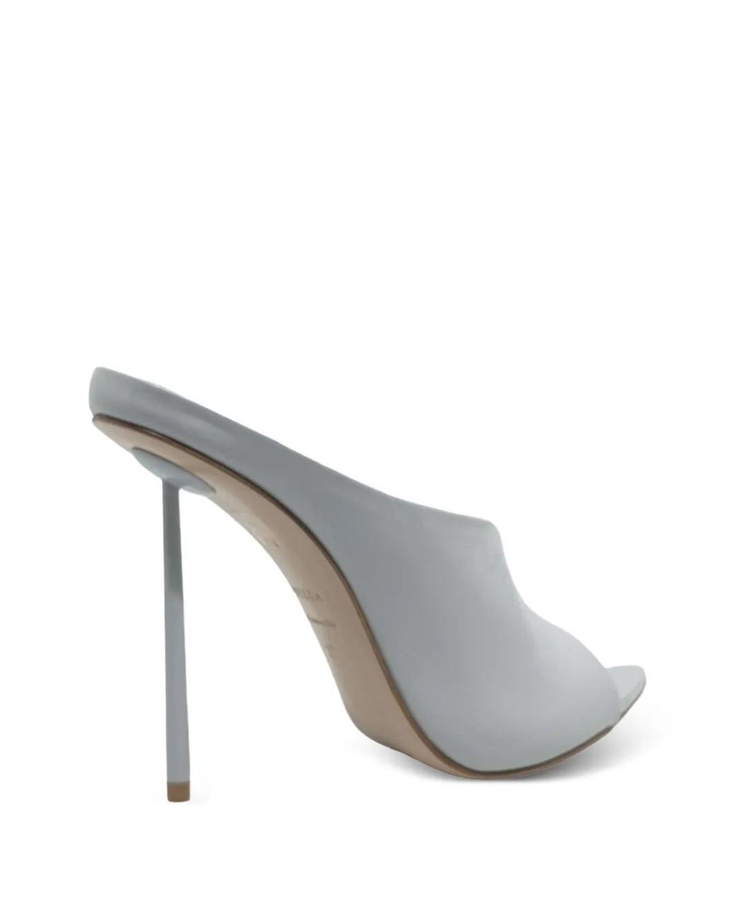 Le Silla White Futura Point Toe Sandals