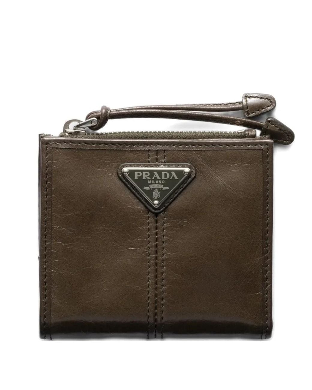 Prada Portemonnaie Mit Logo in Brown für Herren