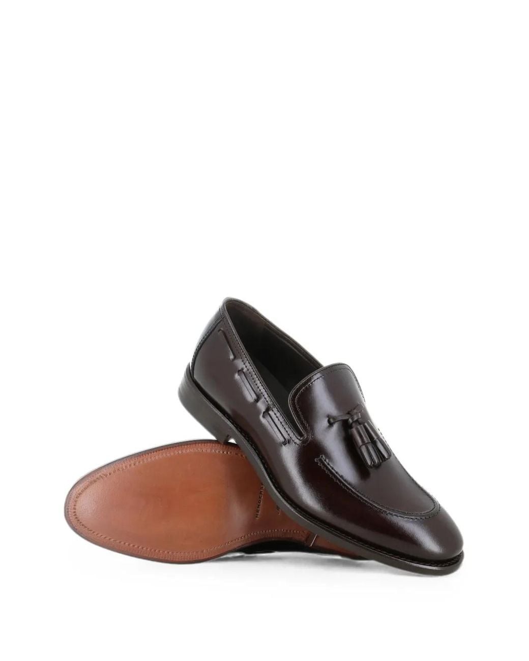 Henderson Gray Tassel Leather Loafers for men