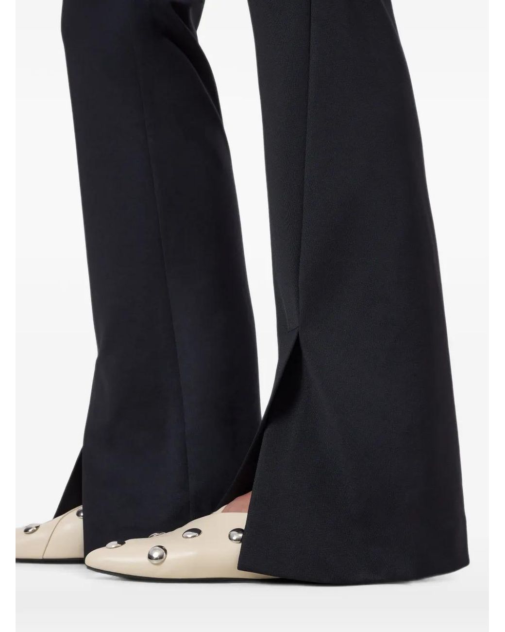 Closed Flared Broek in het Blue