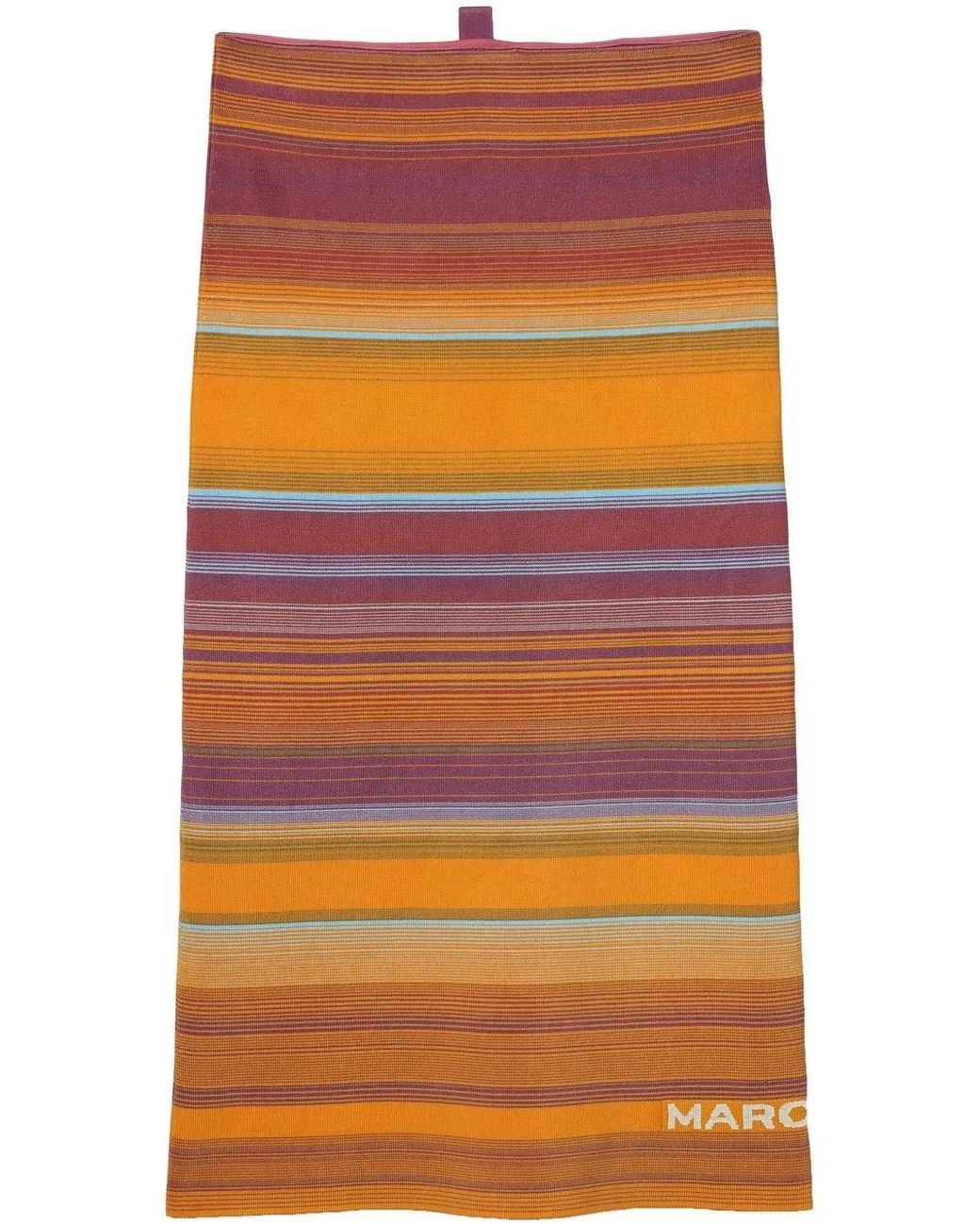 Marc Jacobs Gestreepte Mini-Rok in het Orange